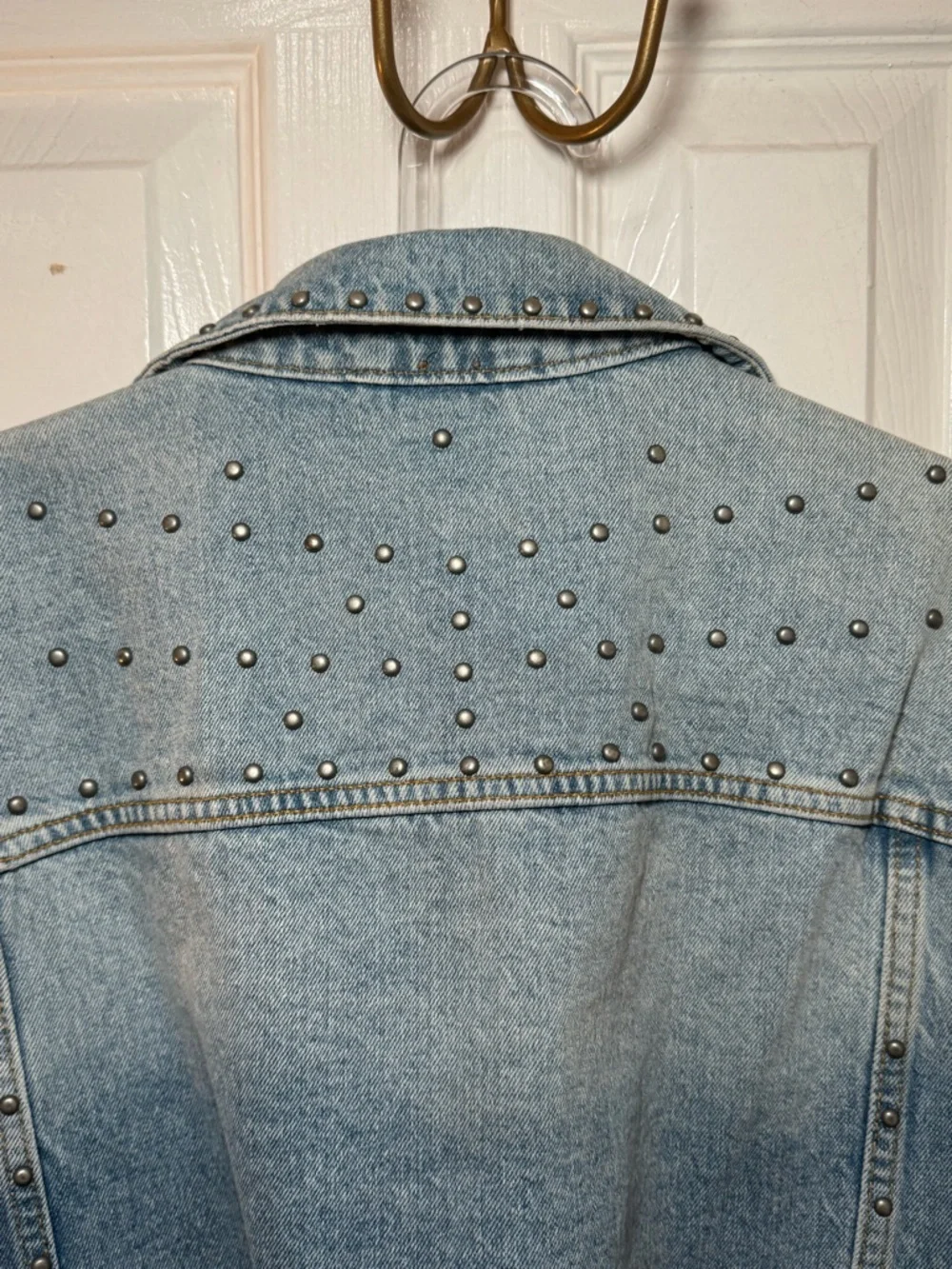 *RARE* Free People Studded Distressed embellished, Jean/denim jacket - Picture 9 of 9